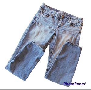American Eagle Outfitters AEO Denim Blue Women's Super Stretch Skinny Jeans 10R